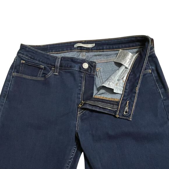 Levis 535 Womens Jeans Size 32 Blue Super Skinny Mid Rise Dark Wash Denim Jeans - Picture 3 of 12